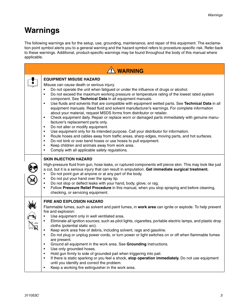 Warnings, Warning | HP 288048 User Manual | Page 3 / 30