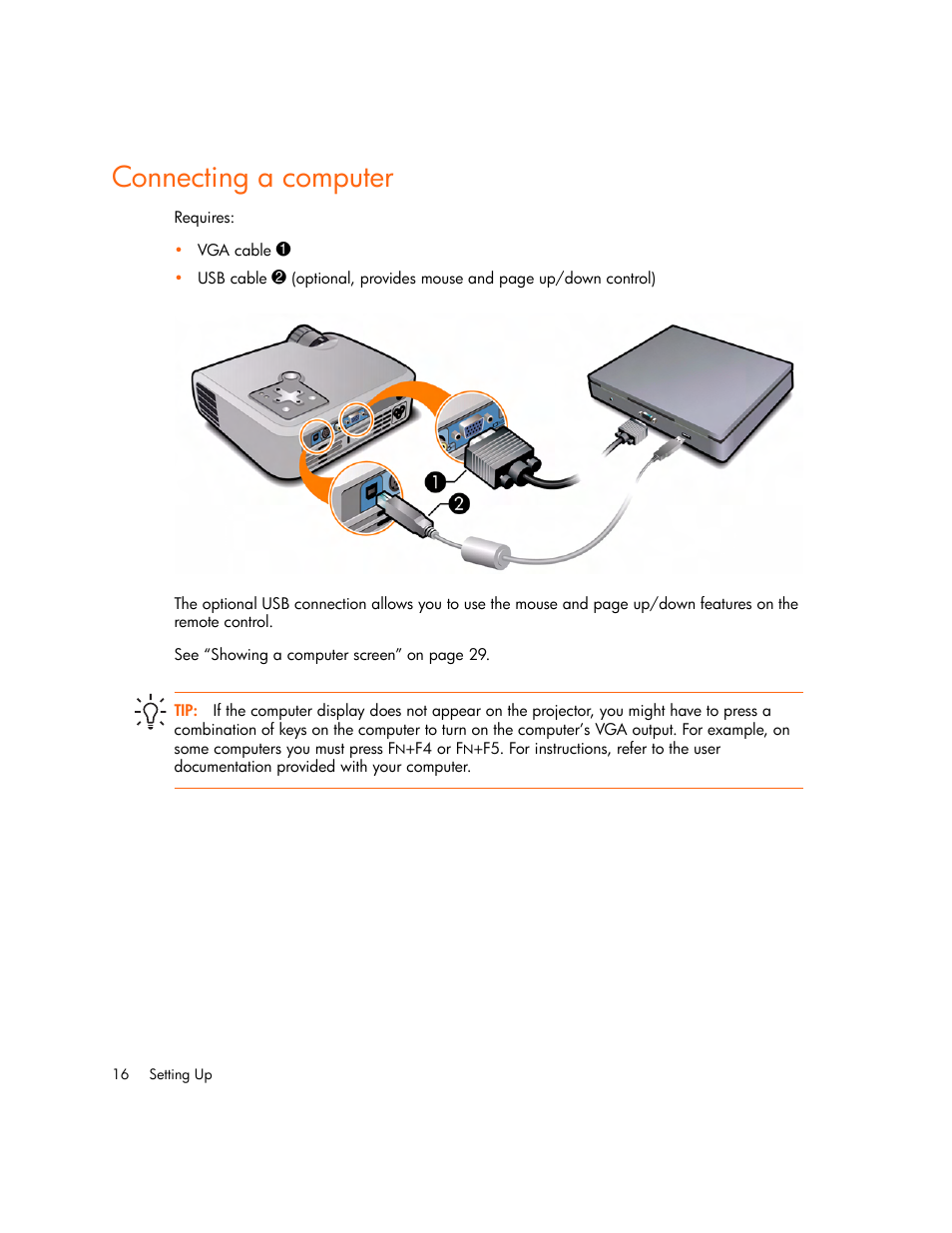 Connecting a computer | HP Digital mp2210 User Manual | Page 16 / 64