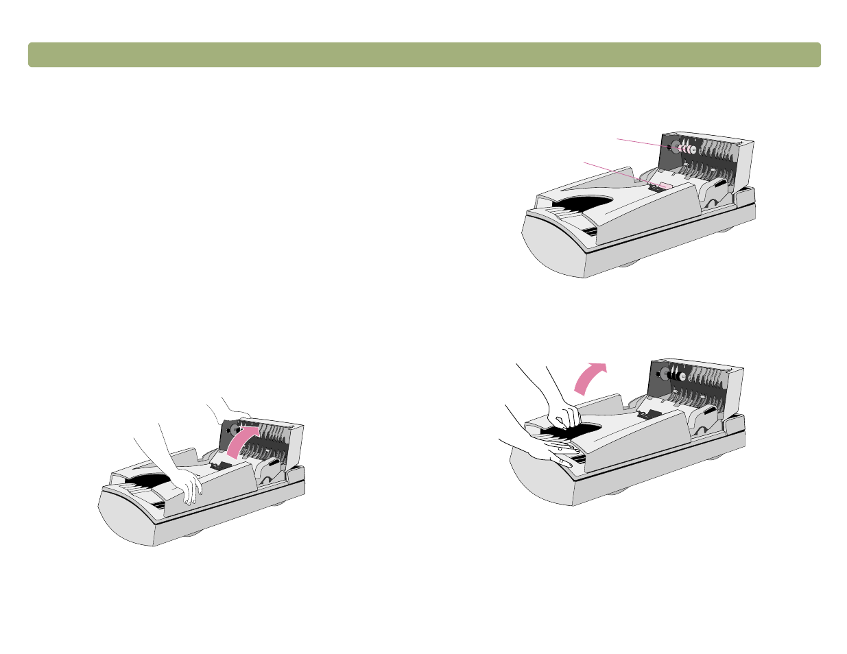 Cleaning the xpa, Cleaning the adf, Cleaning the adf" on | HP 7400C Series User Manual | Page 96 / 132