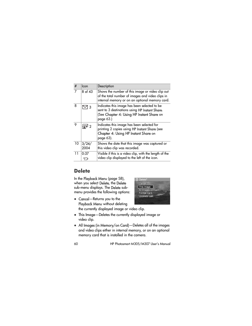 Delete | HP M305/M307 User Manual | Page 60 / 154