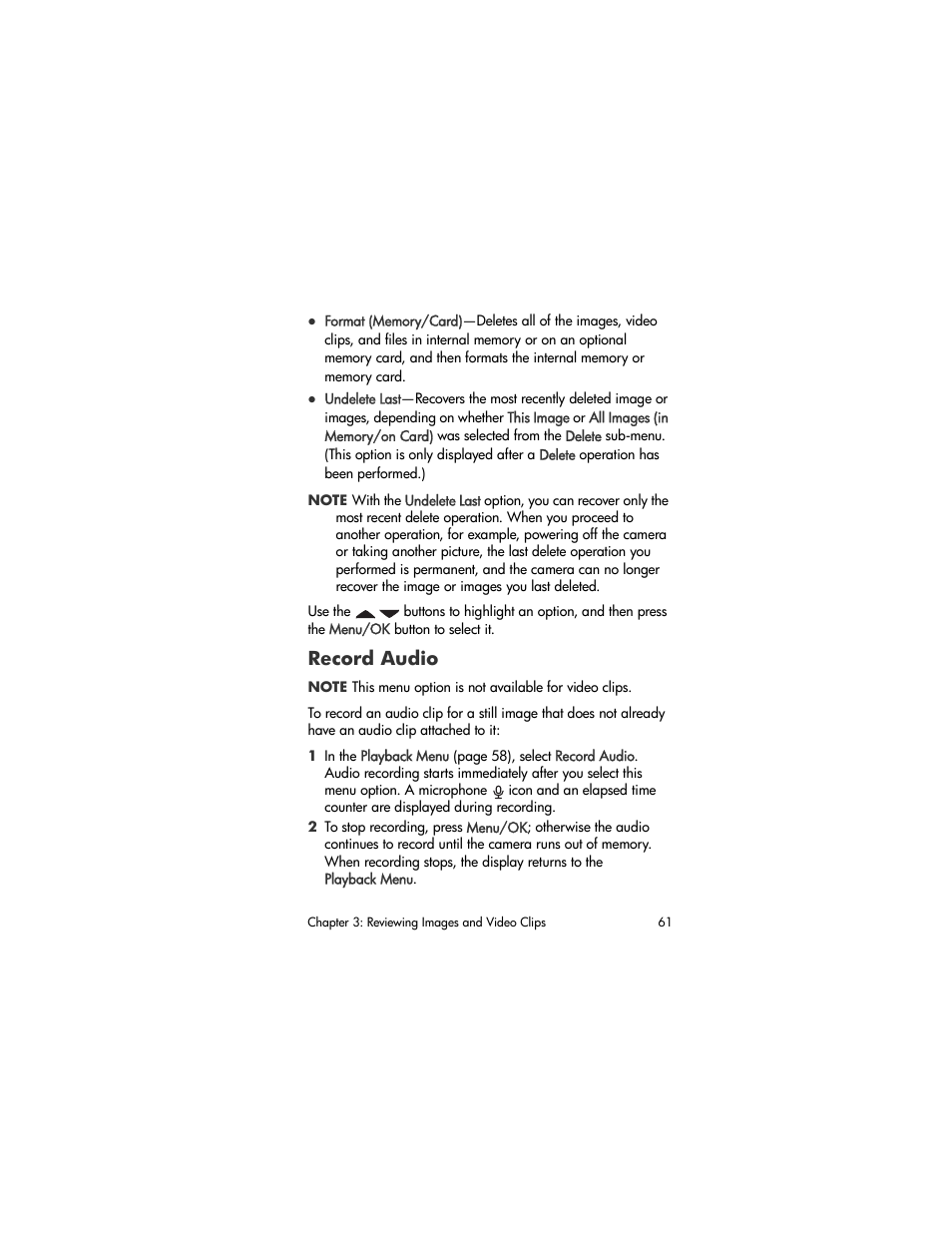 Record audio | HP M305/M307 User Manual | Page 61 / 154