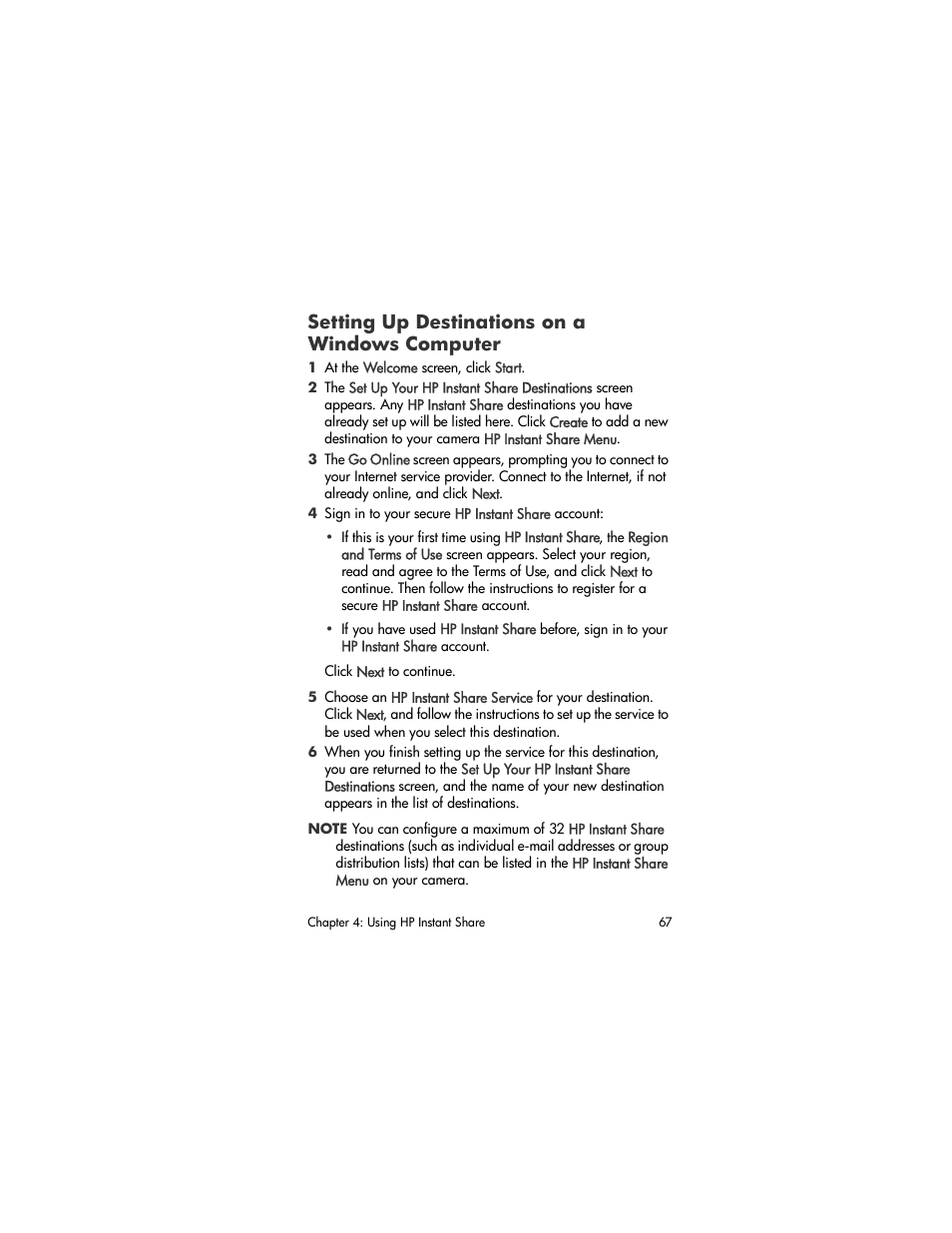 Setting up destinations on a windows computer, Setting up destinations on a, Windows computer | Setting up destinations, On a windows computer | HP M305/M307 User Manual | Page 67 / 154