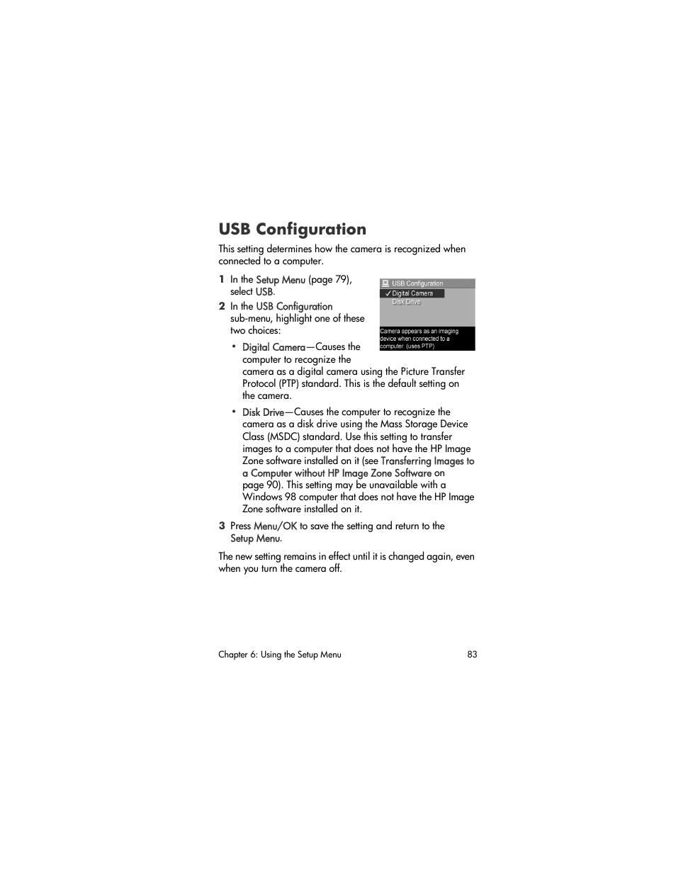 Usb configuration | HP M305/M307 User Manual | Page 83 / 154