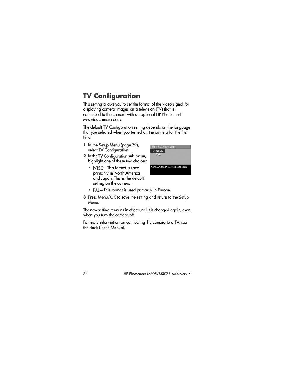 Tv configuration | HP M305/M307 User Manual | Page 84 / 154