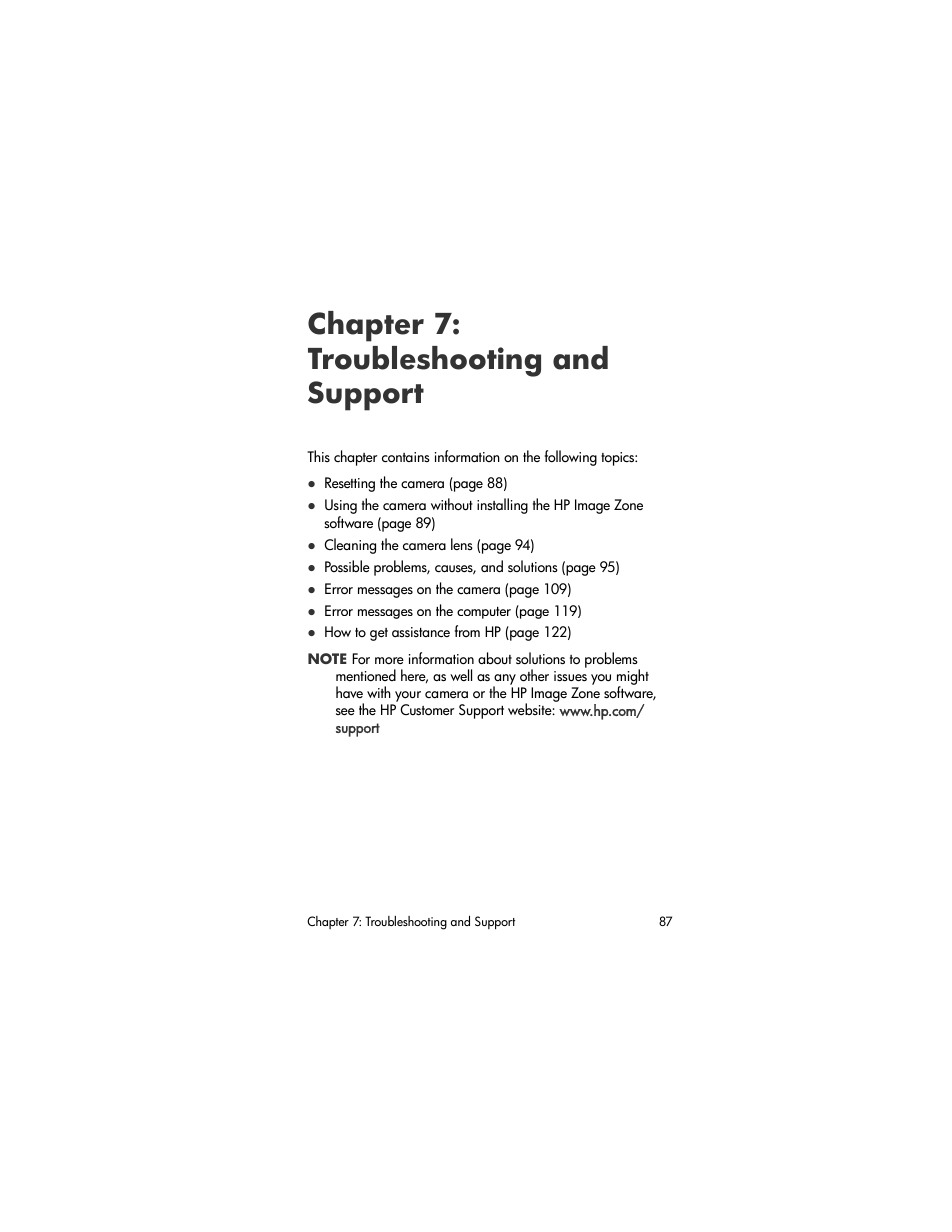 Chapter 7: troubleshooting and support | HP M305/M307 User Manual | Page 87 / 154