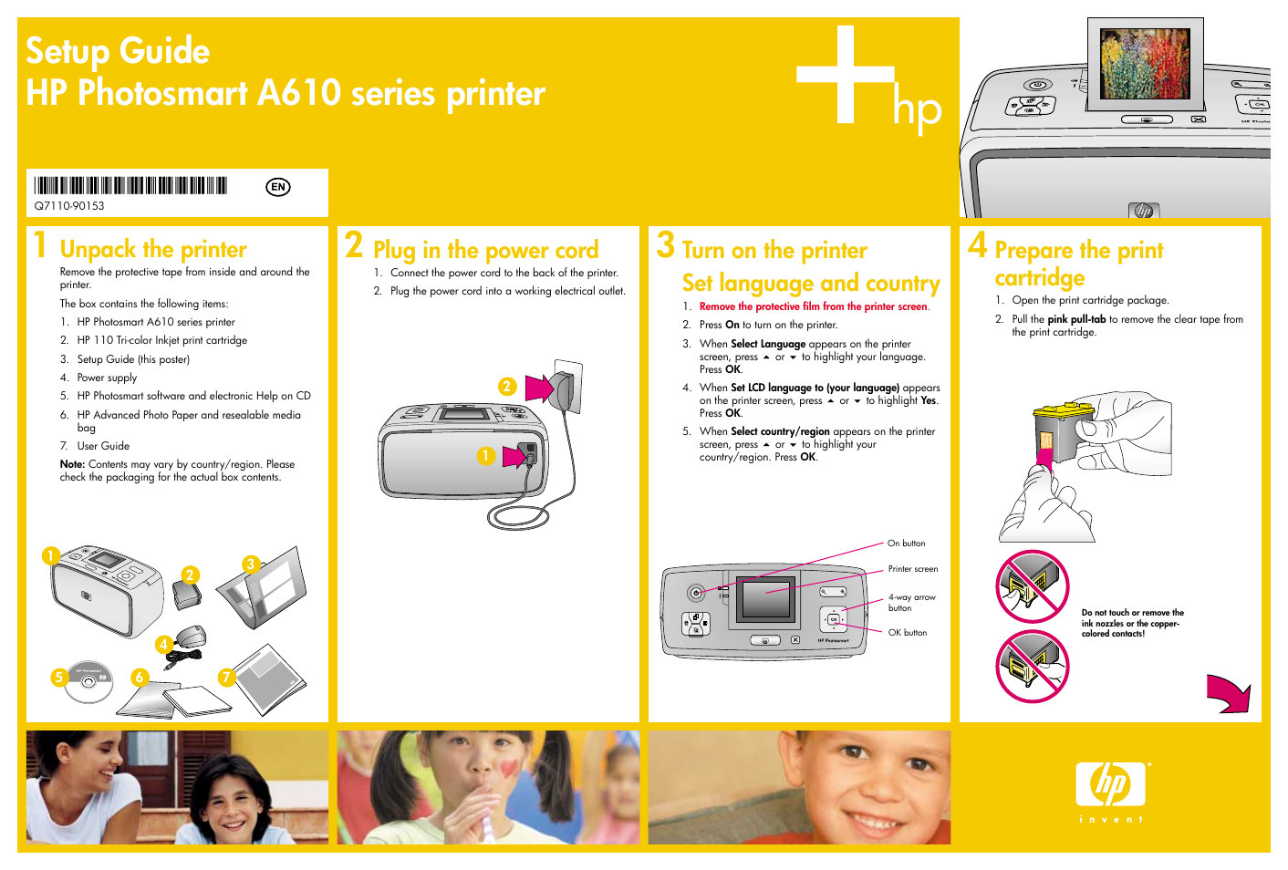 HP A610 User Manual | 2 pages