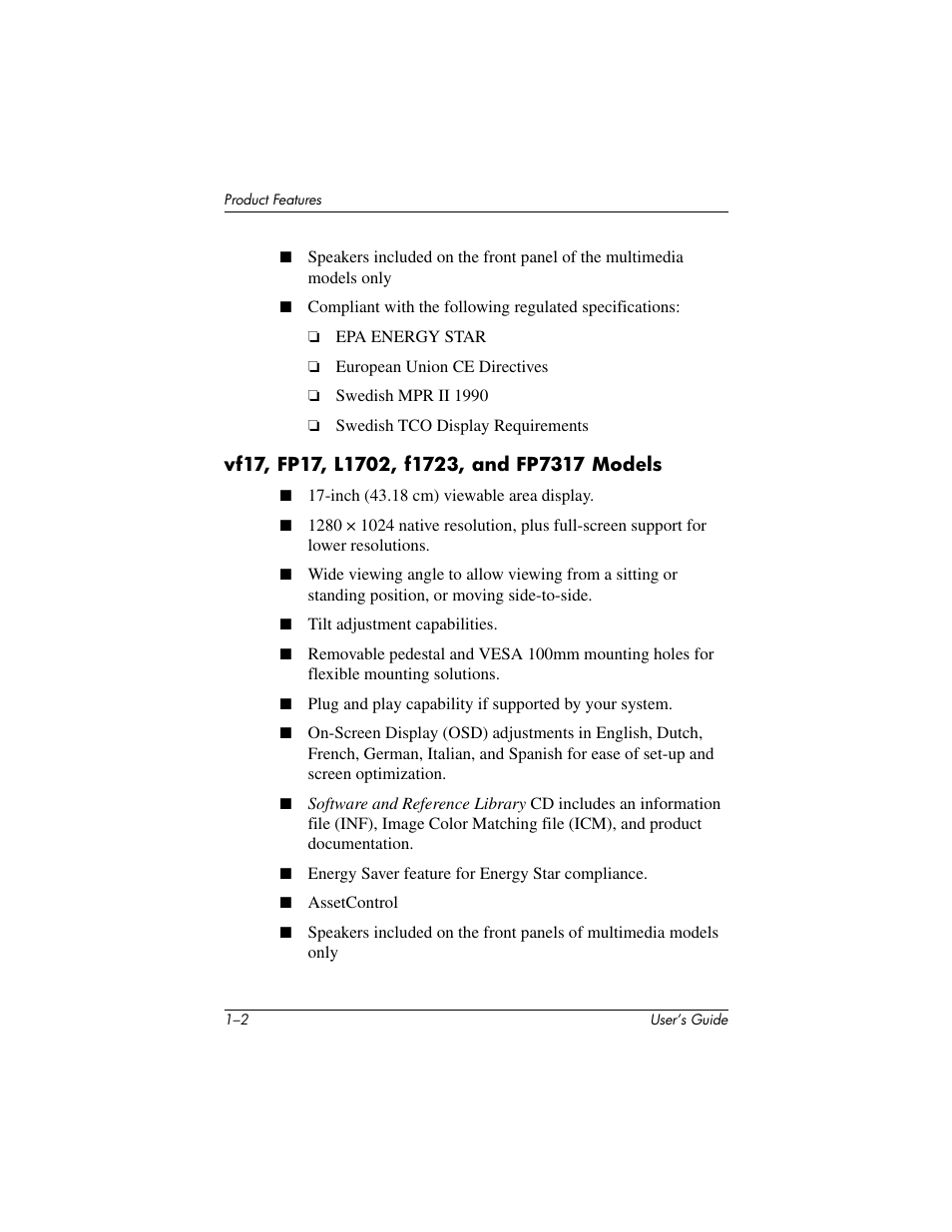 HP vf17 User Manual | Page 6 / 45