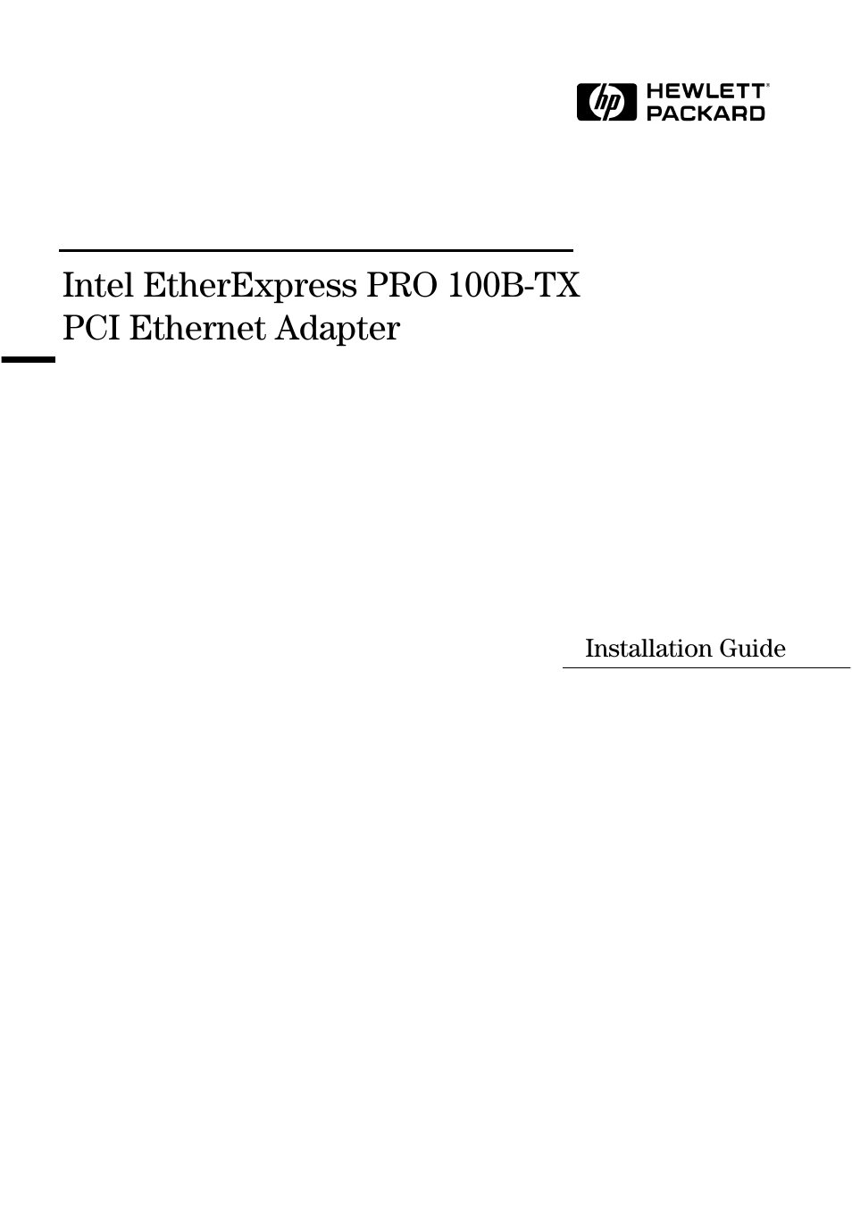 HP 100B-TX User Manual | 32 pages