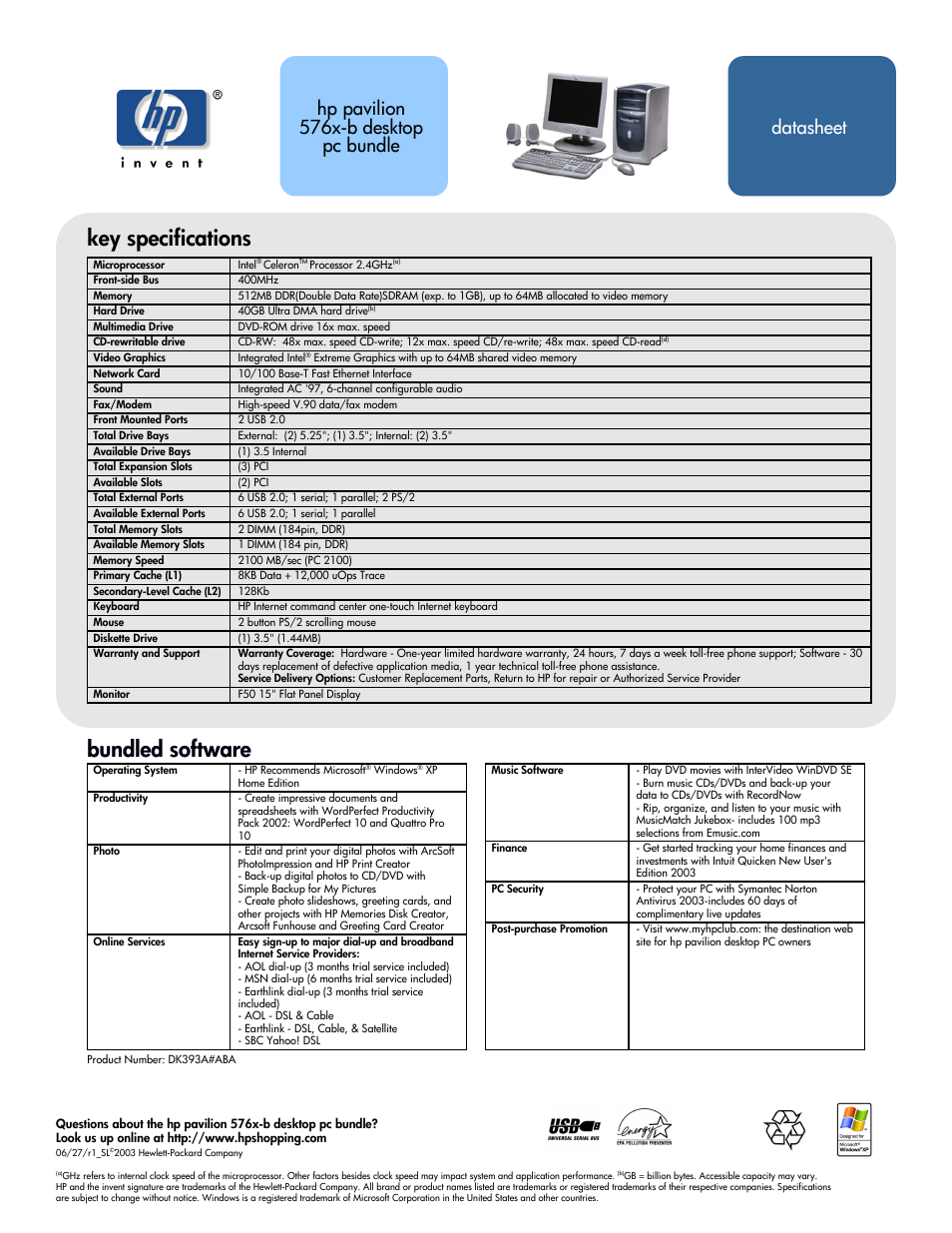 HP 576X-B User Manual | 1 page