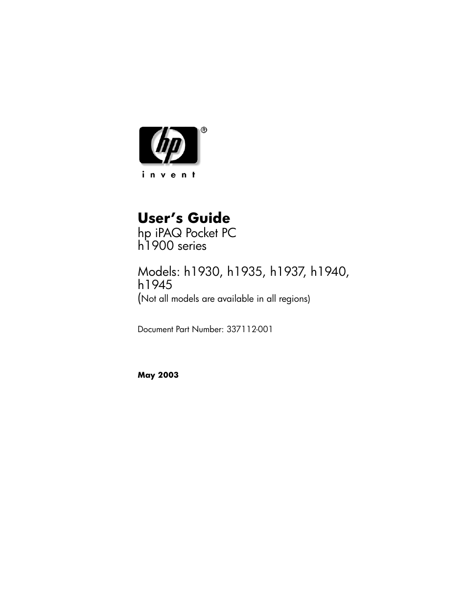 HP H1940  EN User Manual | 127 pages