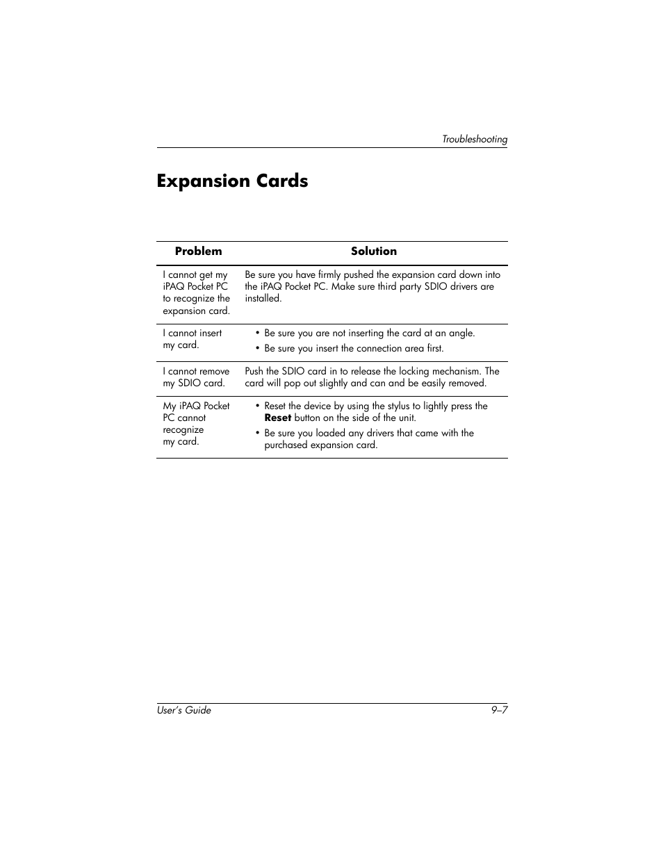 Expansion cards | HP H1940  EN User Manual | Page 111 / 127