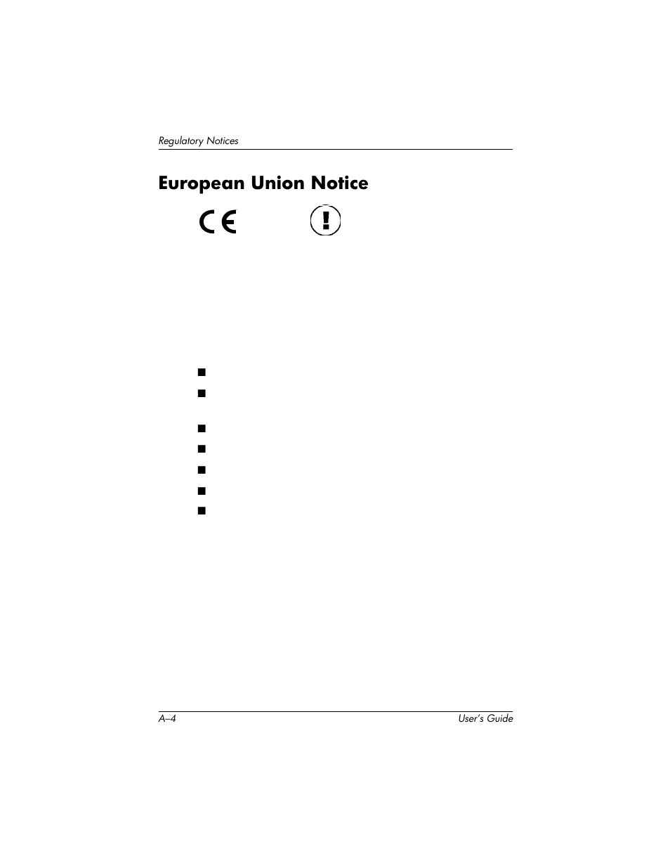 European union notice | HP H1940  EN User Manual | Page 116 / 127