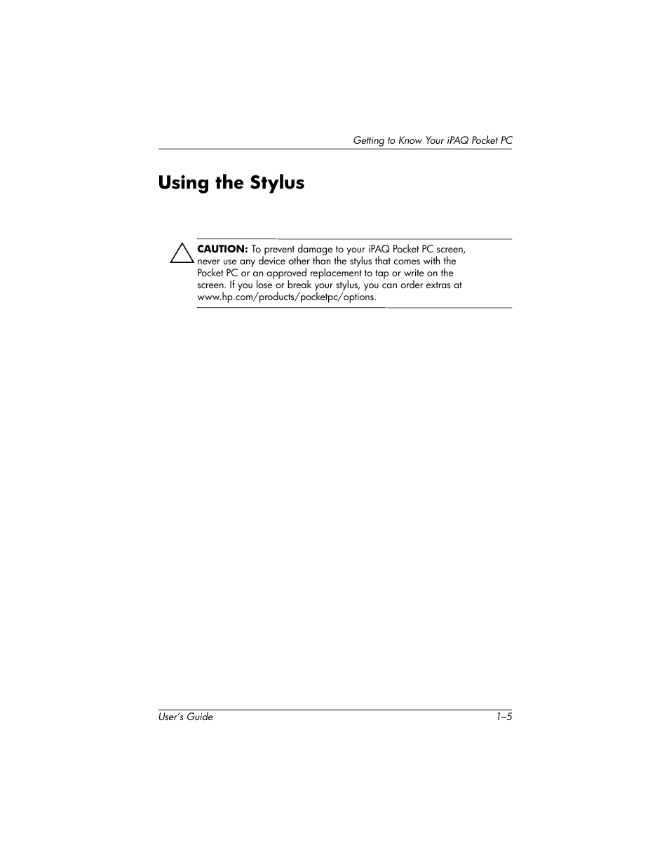 Using the stylus | HP H1940  EN User Manual | Page 13 / 127