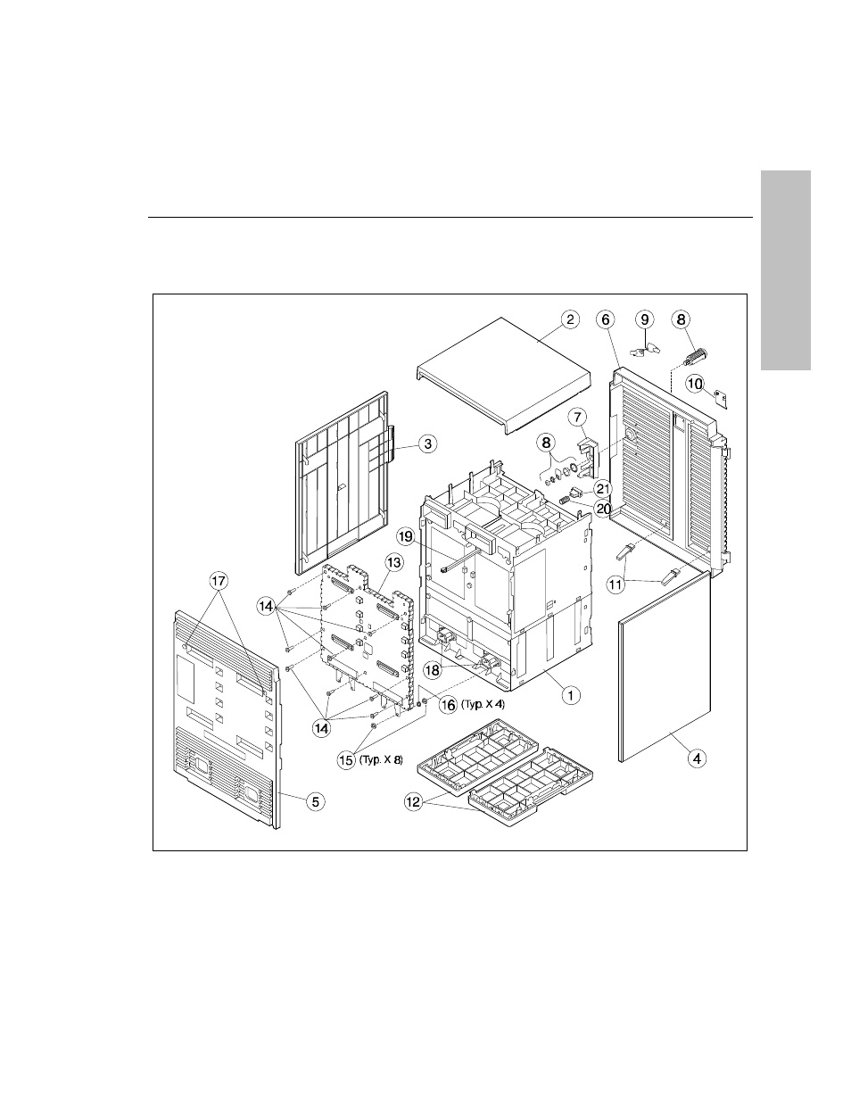 Enclosure replaceable parts | HP A3312A User Manual | Page 115 / 149