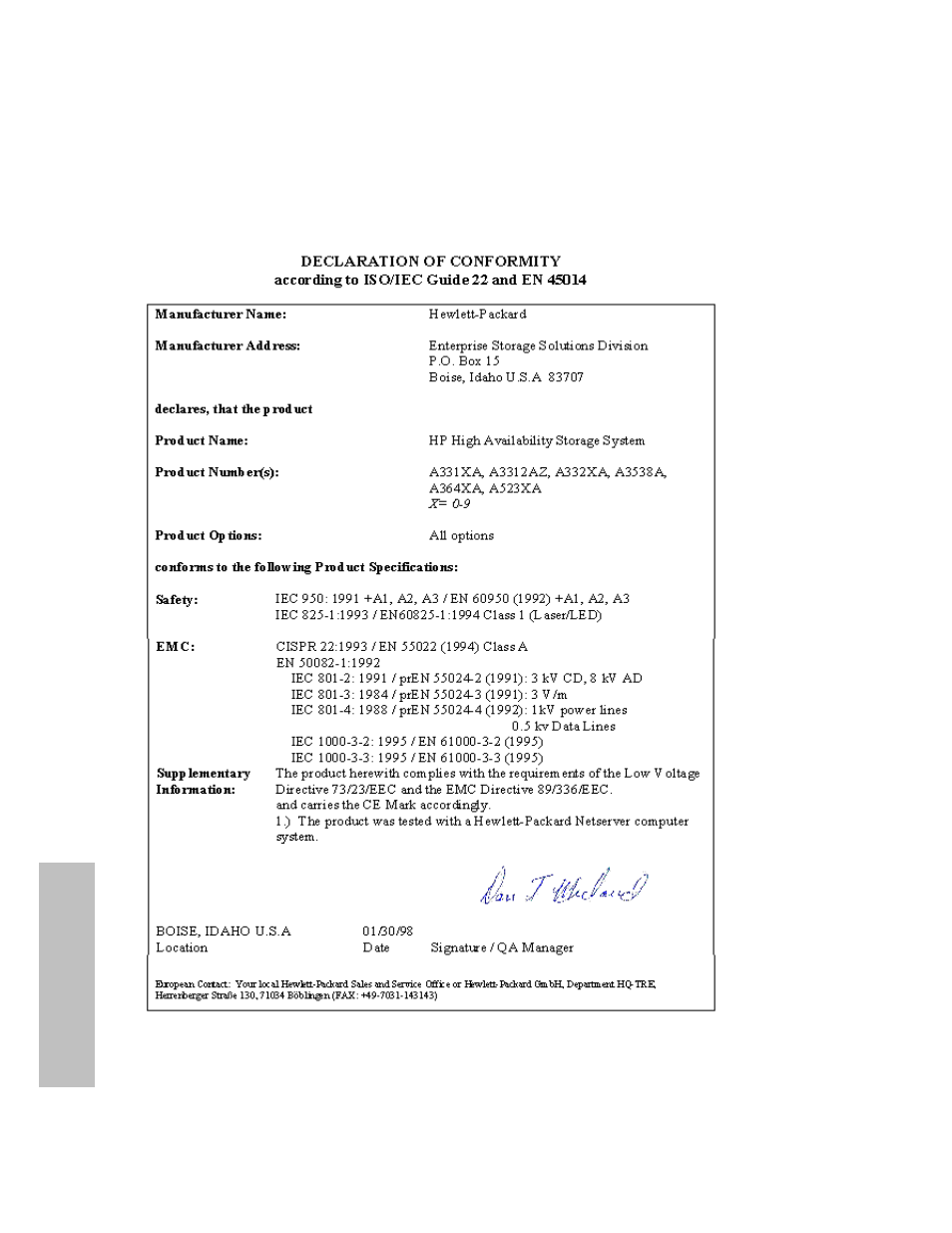 HP A3312A User Manual | Page 144 / 149