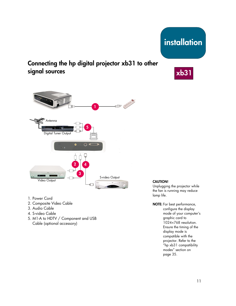 Installation, Xb31 | HP xb31 User Manual | Page 11 / 42