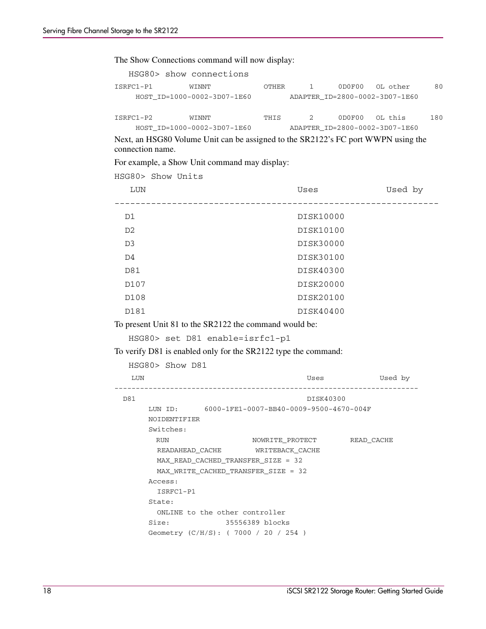 HP ISCSI SR2122 User Manual | Page 18 / 66