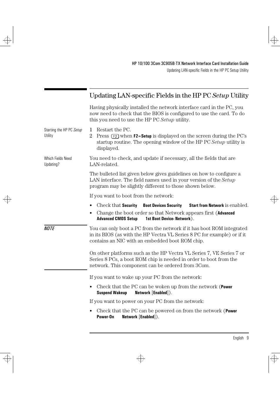 HP 3C905B-TX User Manual | Page 13 / 110