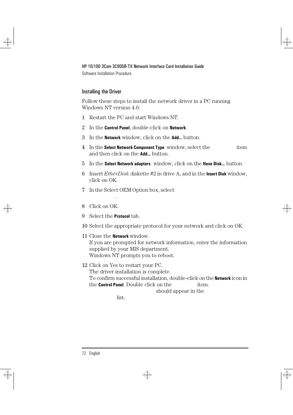 HP 3C905B-TX User Manual | Page 16 / 110