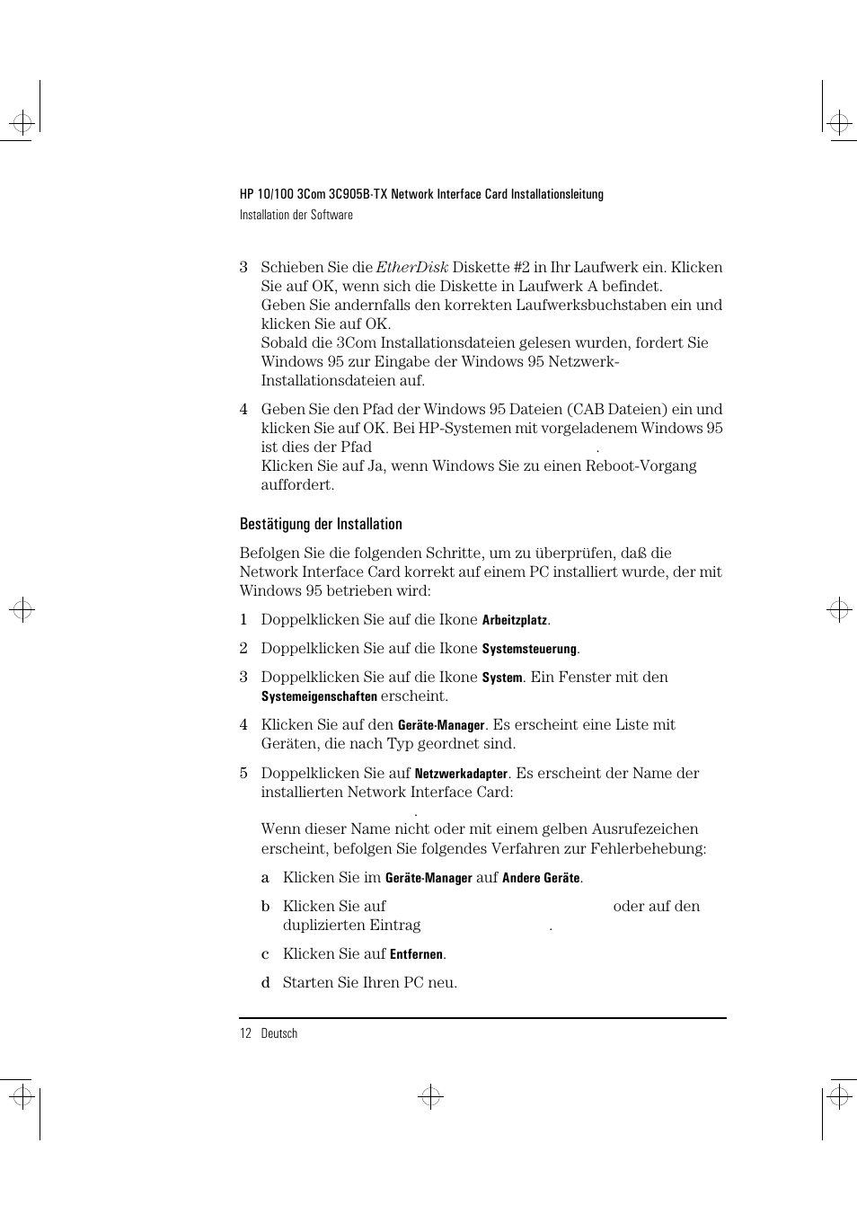 HP 3C905B-TX User Manual | Page 36 / 110