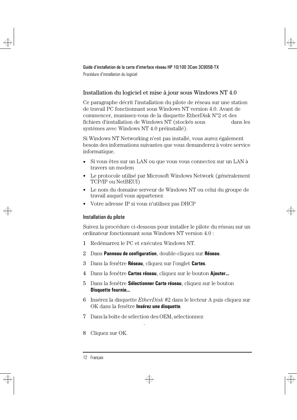 HP 3C905B-TX User Manual | Page 58 / 110