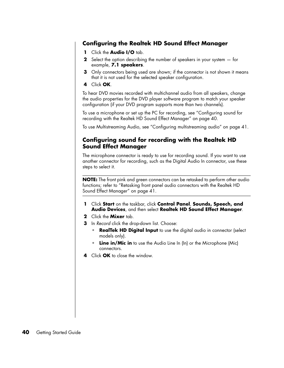 HP PC User Manual | Page 46 / 120