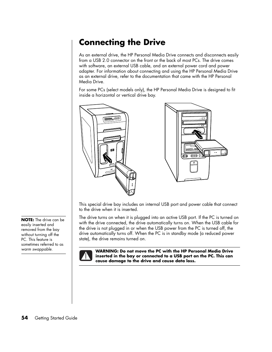 Connecting the drive | HP PC User Manual | Page 60 / 120