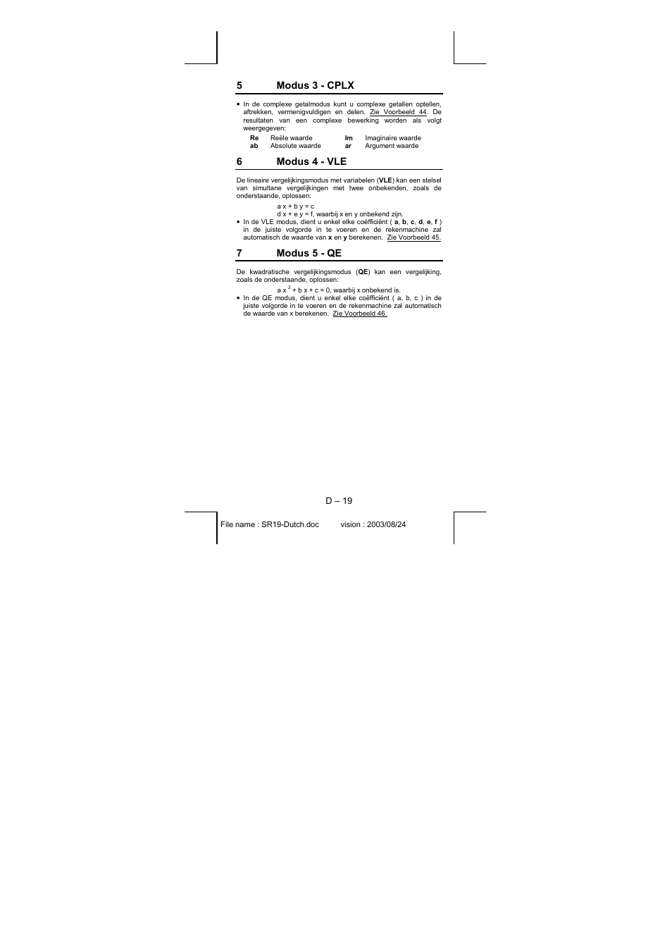 5modus 3 - cplx, 6modus 4 - vle, 7modus 5 - qe | CITIZEN SRP-280 User Manual | Page 123 / 200