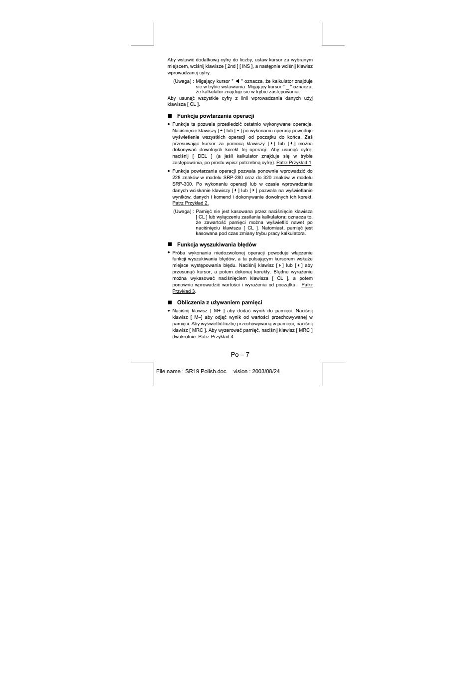 CITIZEN SRP-280 User Manual | Page 167 / 200