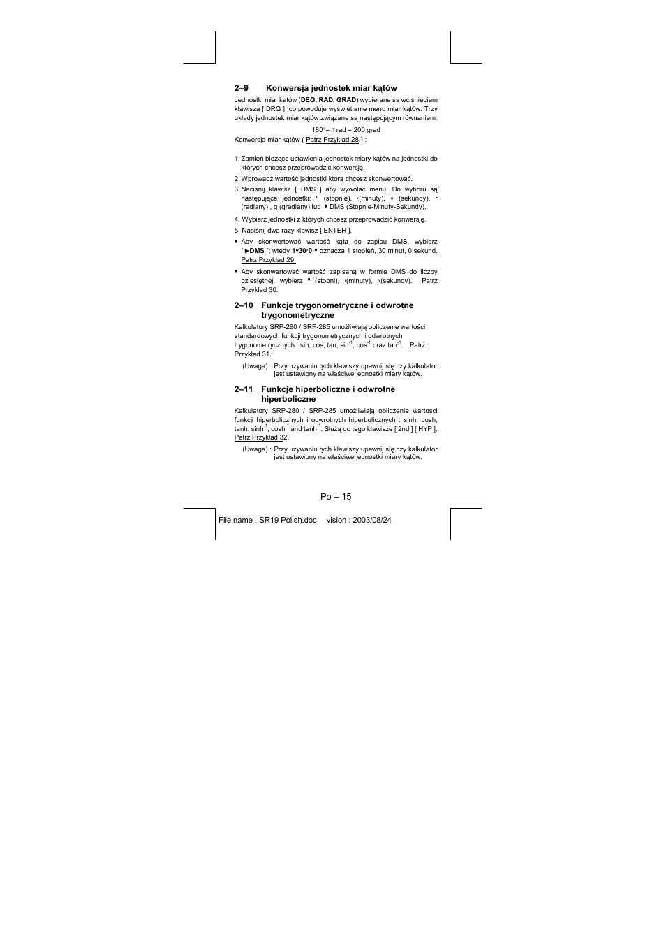 CITIZEN SRP-280 User Manual | Page 175 / 200
