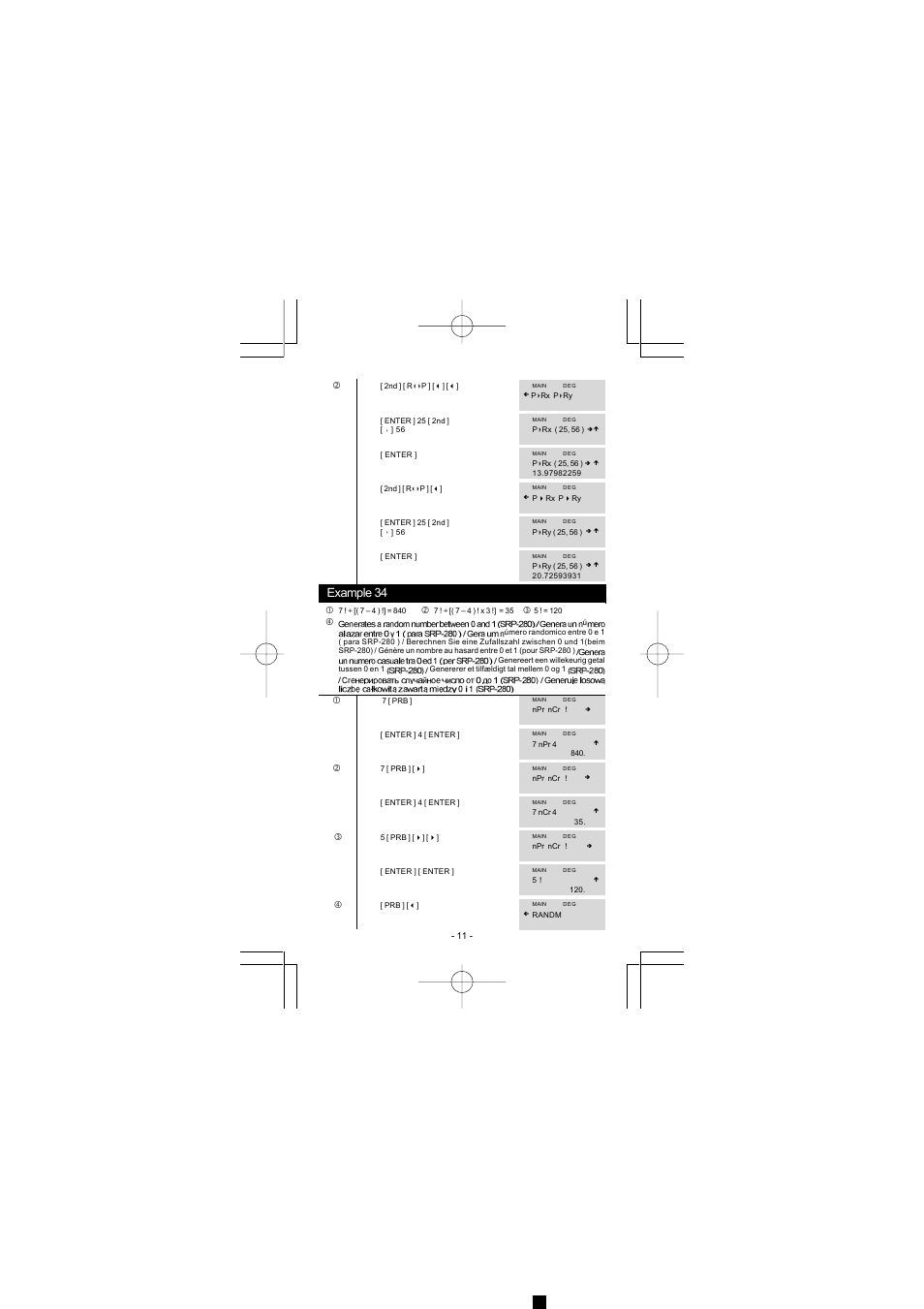 Example 34 | CITIZEN SRP-280 User Manual | Page 191 / 200