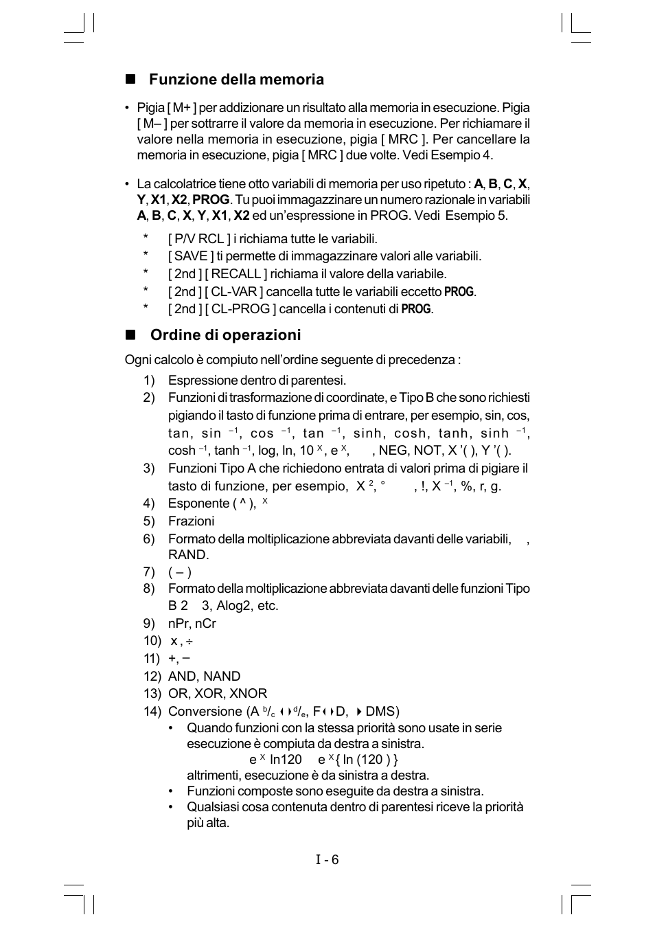 Ordine di operazioni | CITIZEN SRP-280 User Manual | Page 93 / 200