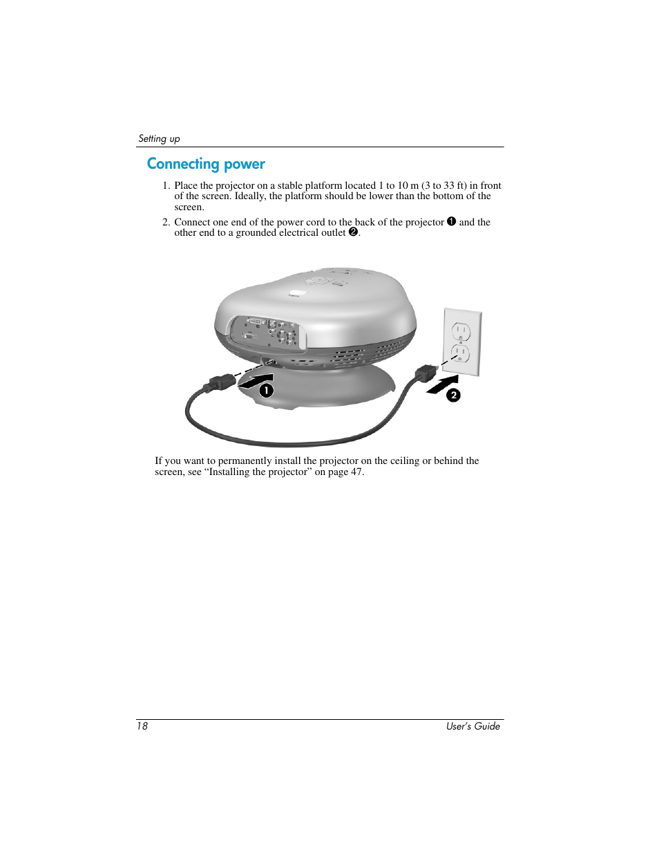 Connecting power | HP ep7100 Series User Manual | Page 18 / 84