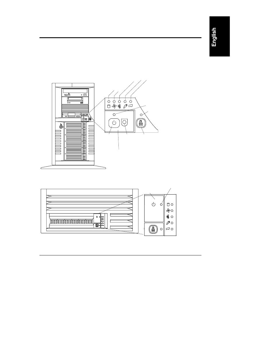 2 controls, ports, and indicators, Front of hp netserver | HP LC 2000 User Manual | Page 17 / 194