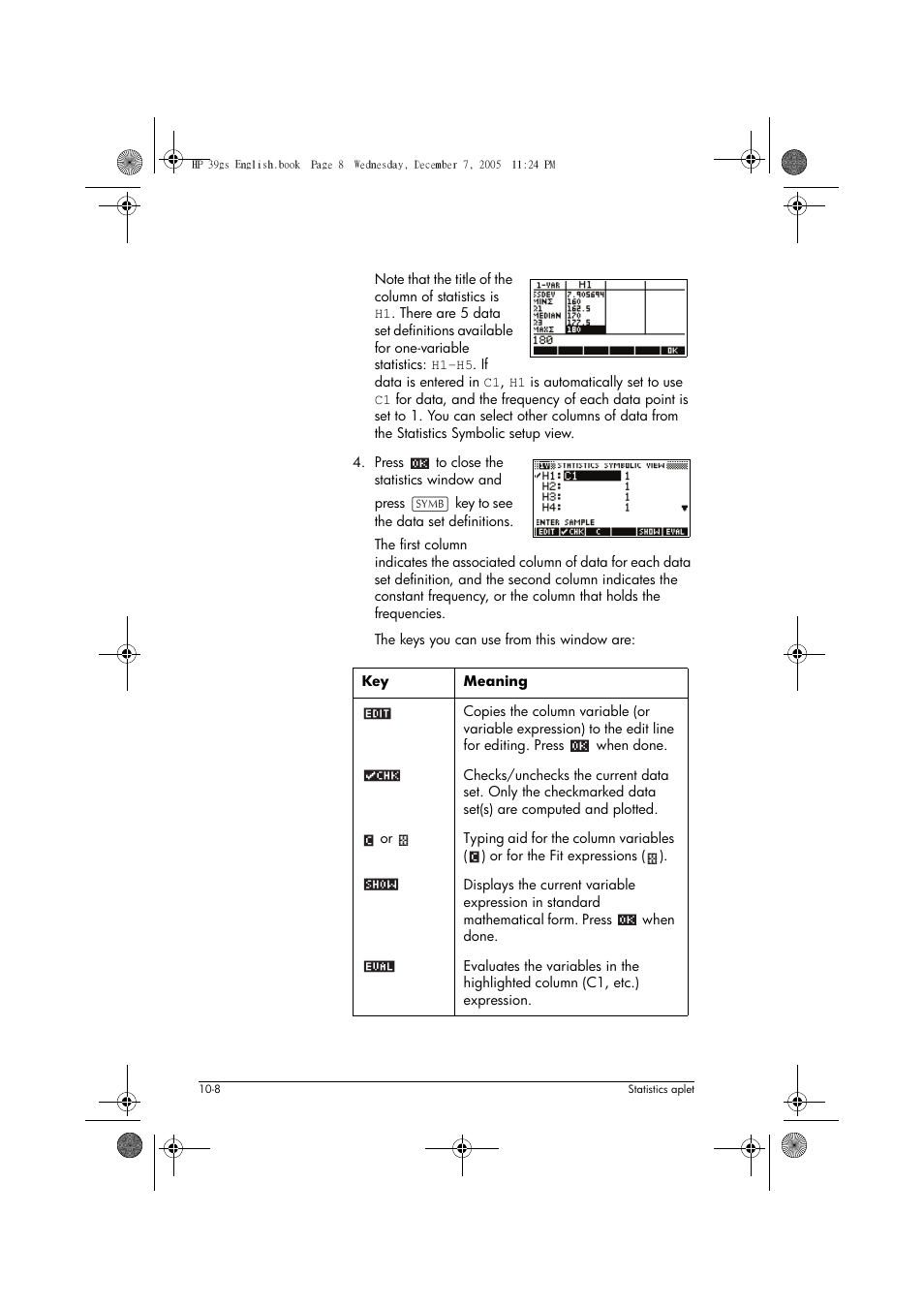 HP 39gs User Manual | Page 110 / 314