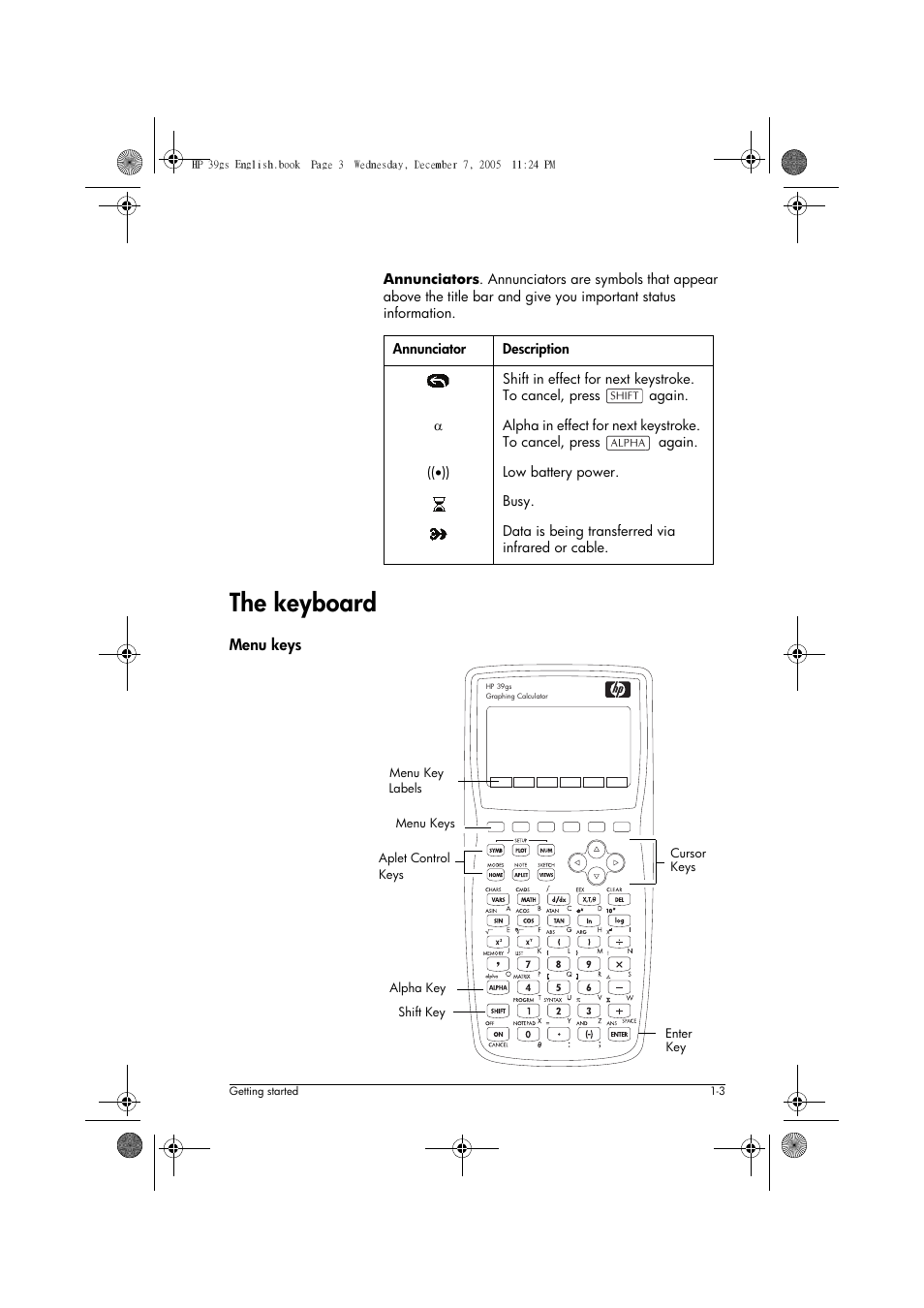 The keyboard | HP 39gs User Manual | Page 13 / 314