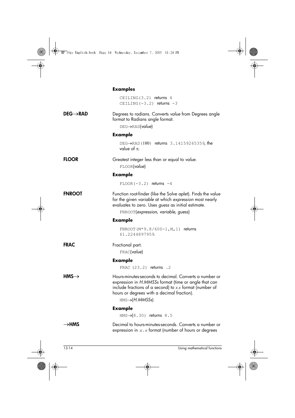 HP 39gs User Manual | Page 166 / 314