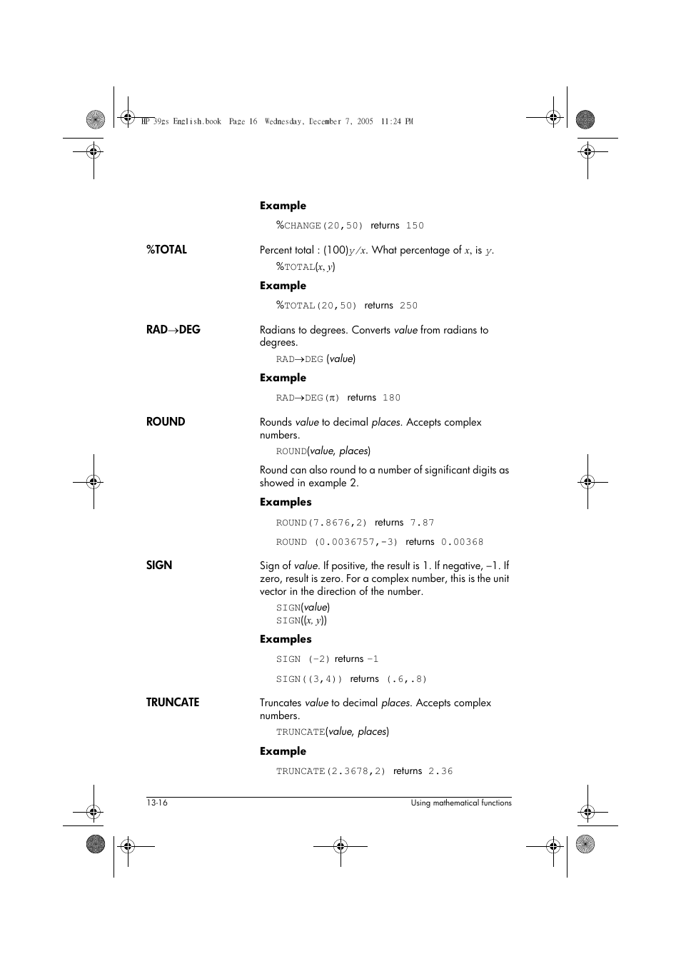 HP 39gs User Manual | Page 168 / 314