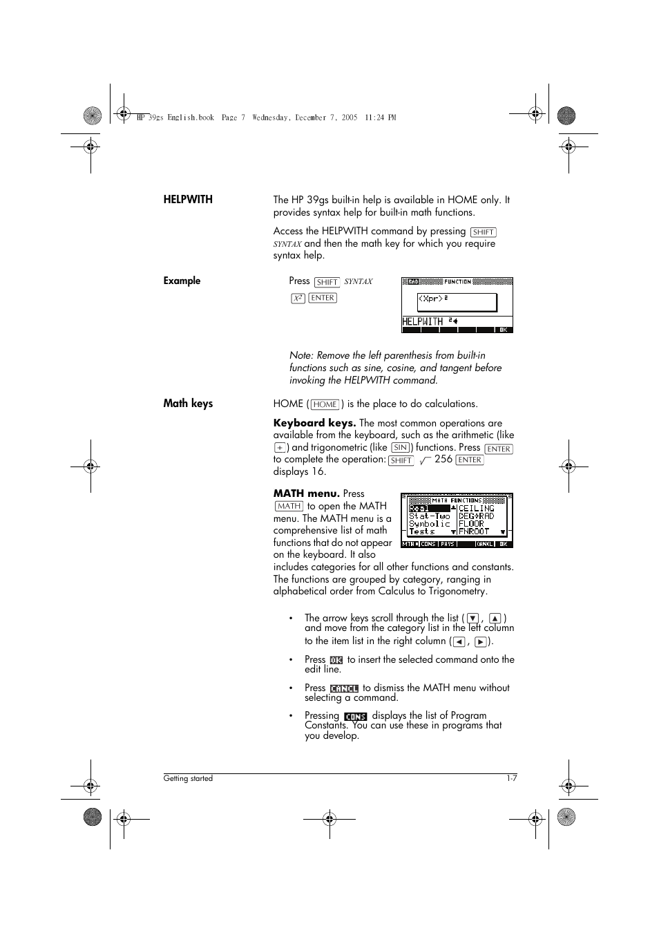 HP 39gs User Manual | Page 17 / 314