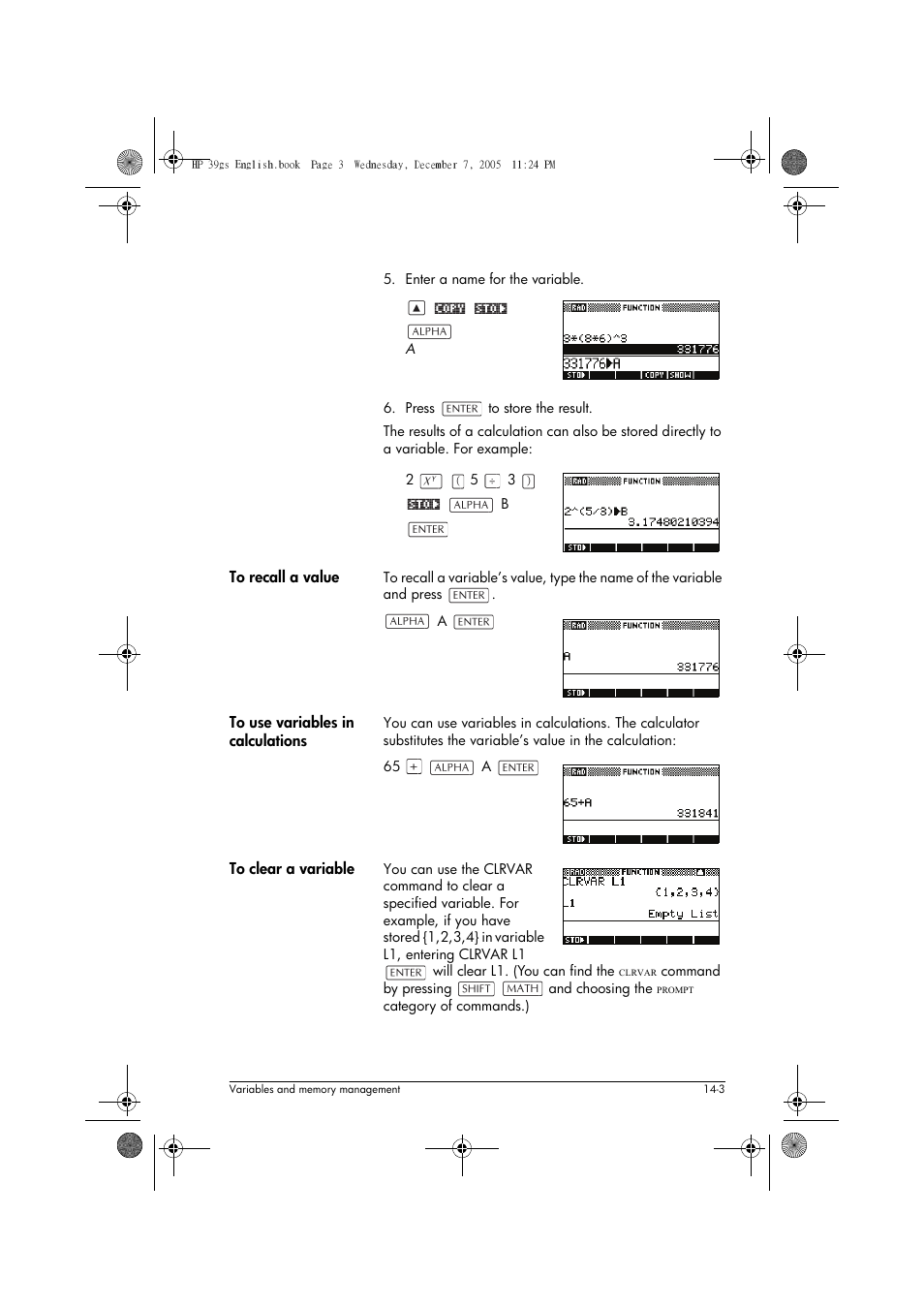 HP 39gs User Manual | Page 181 / 314