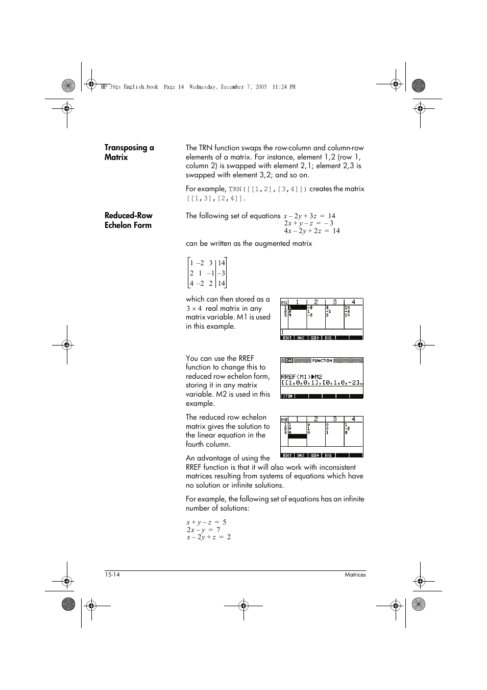 HP 39gs User Manual | Page 202 / 314
