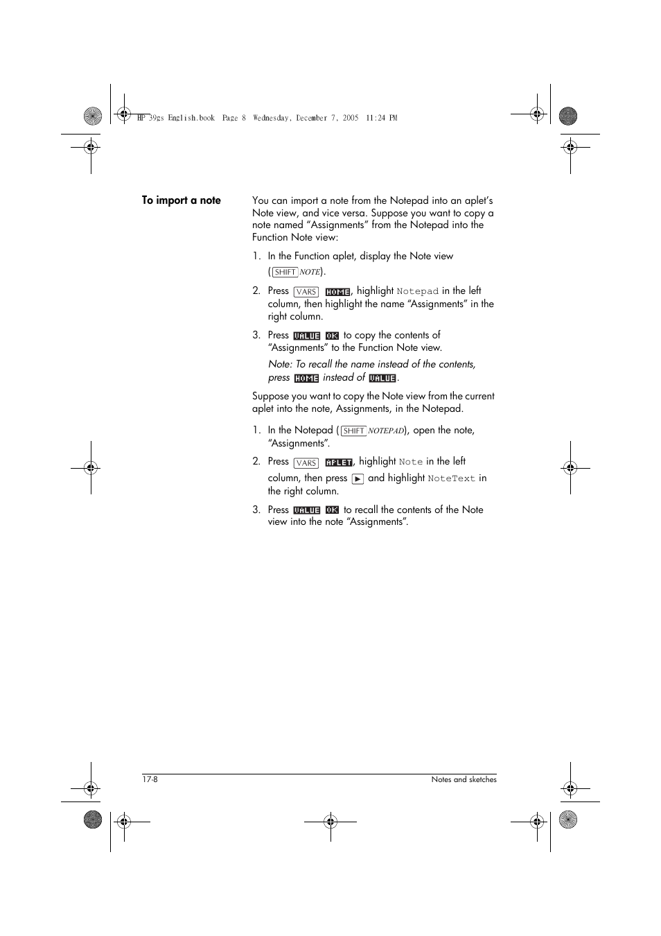 HP 39gs User Manual | Page 222 / 314