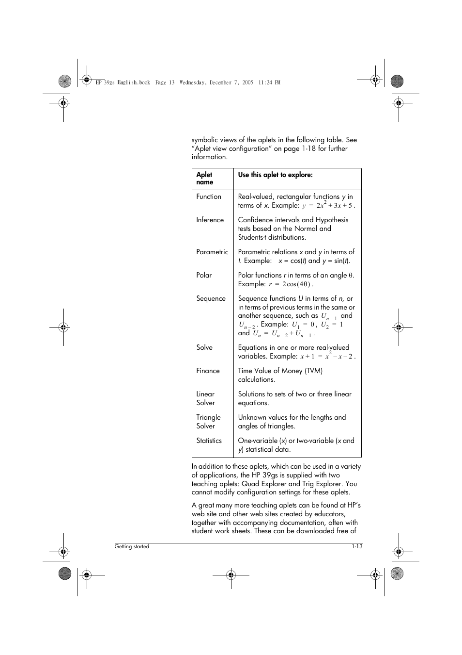 HP 39gs User Manual | Page 23 / 314