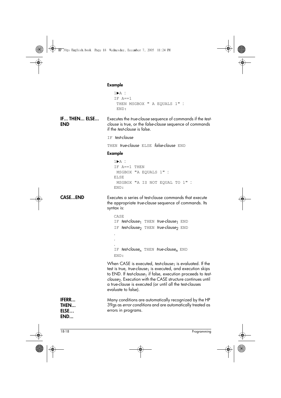 HP 39gs User Manual | Page 240 / 314