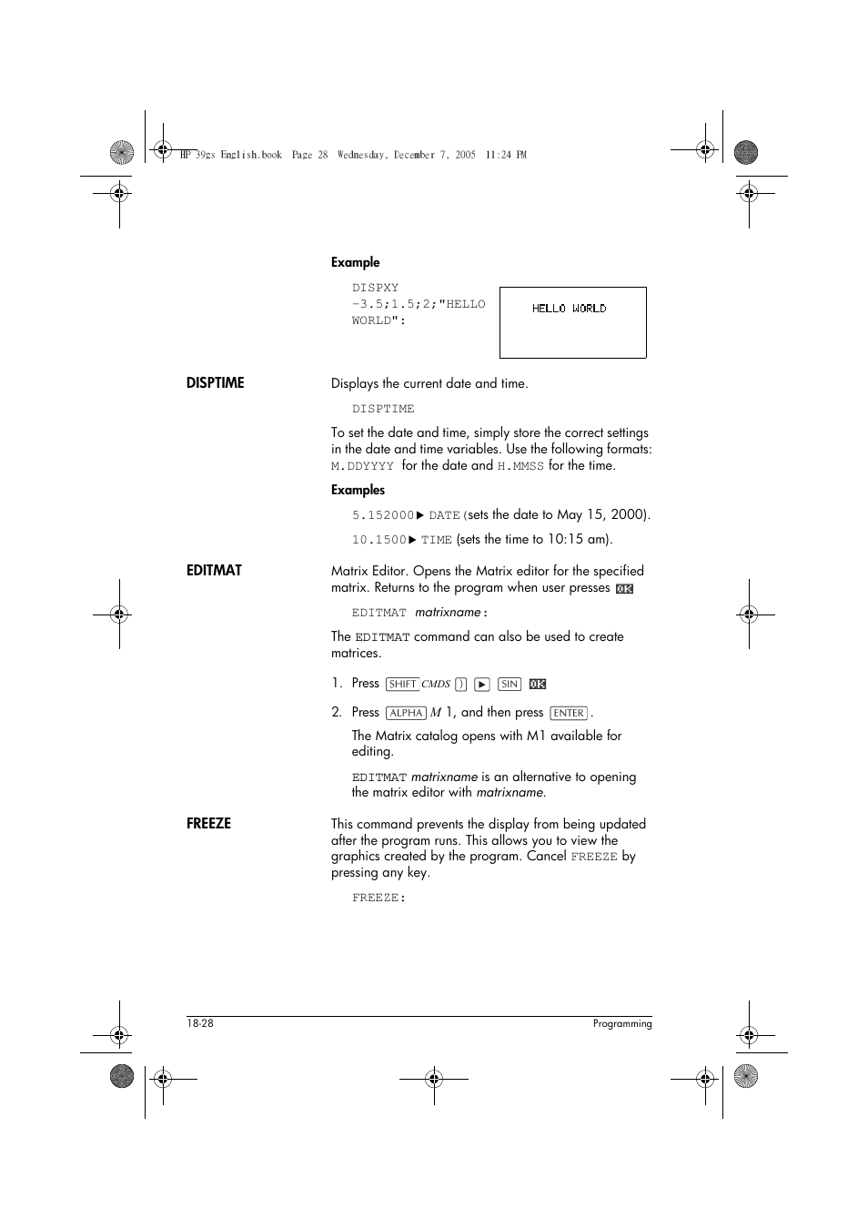 HP 39gs User Manual | Page 250 / 314