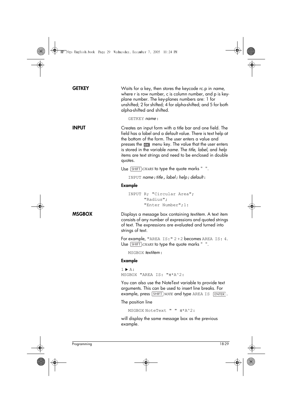 HP 39gs User Manual | Page 251 / 314