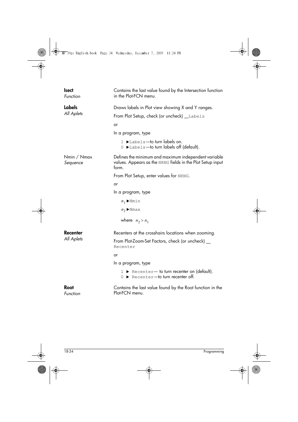 HP 39gs User Manual | Page 256 / 314