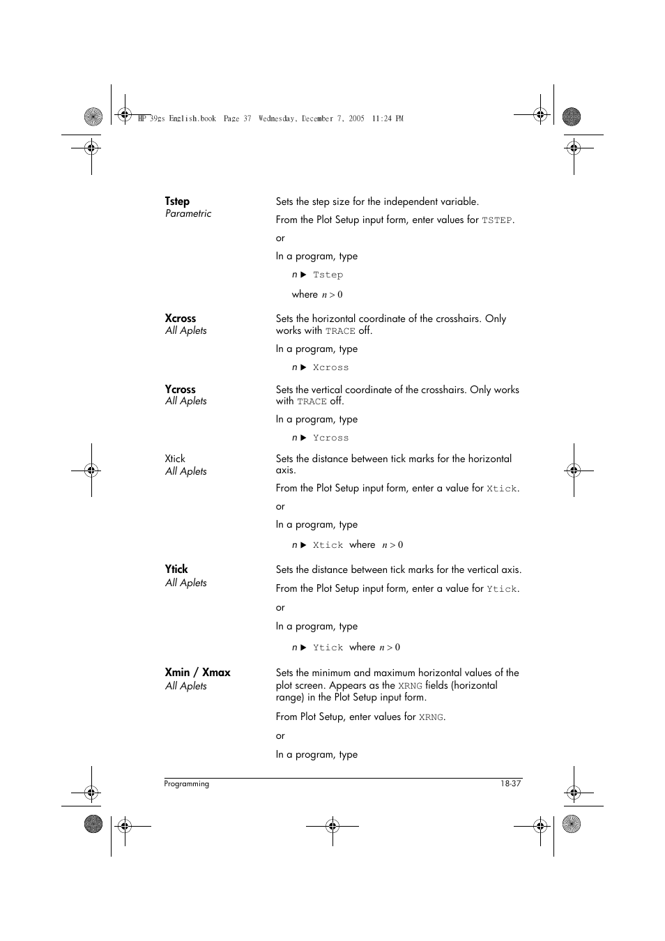 HP 39gs User Manual | Page 259 / 314