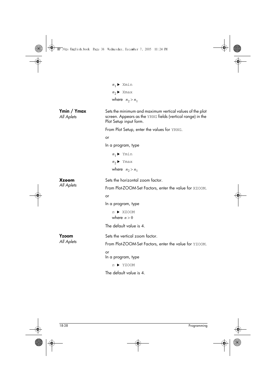 HP 39gs User Manual | Page 260 / 314