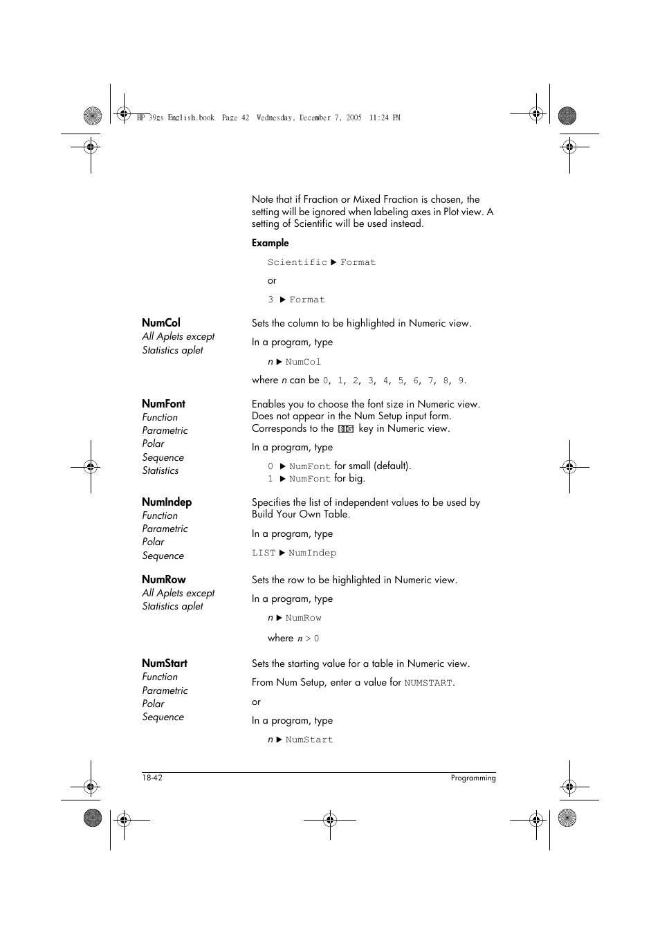 HP 39gs User Manual | Page 264 / 314